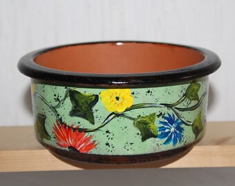 Clay Bowl with Lid Pottery Round Bowl With Lid Speckled Etched Pottery Vintage Ceramic Bowl With Lid Handmade Ceramic Sugar Bowl