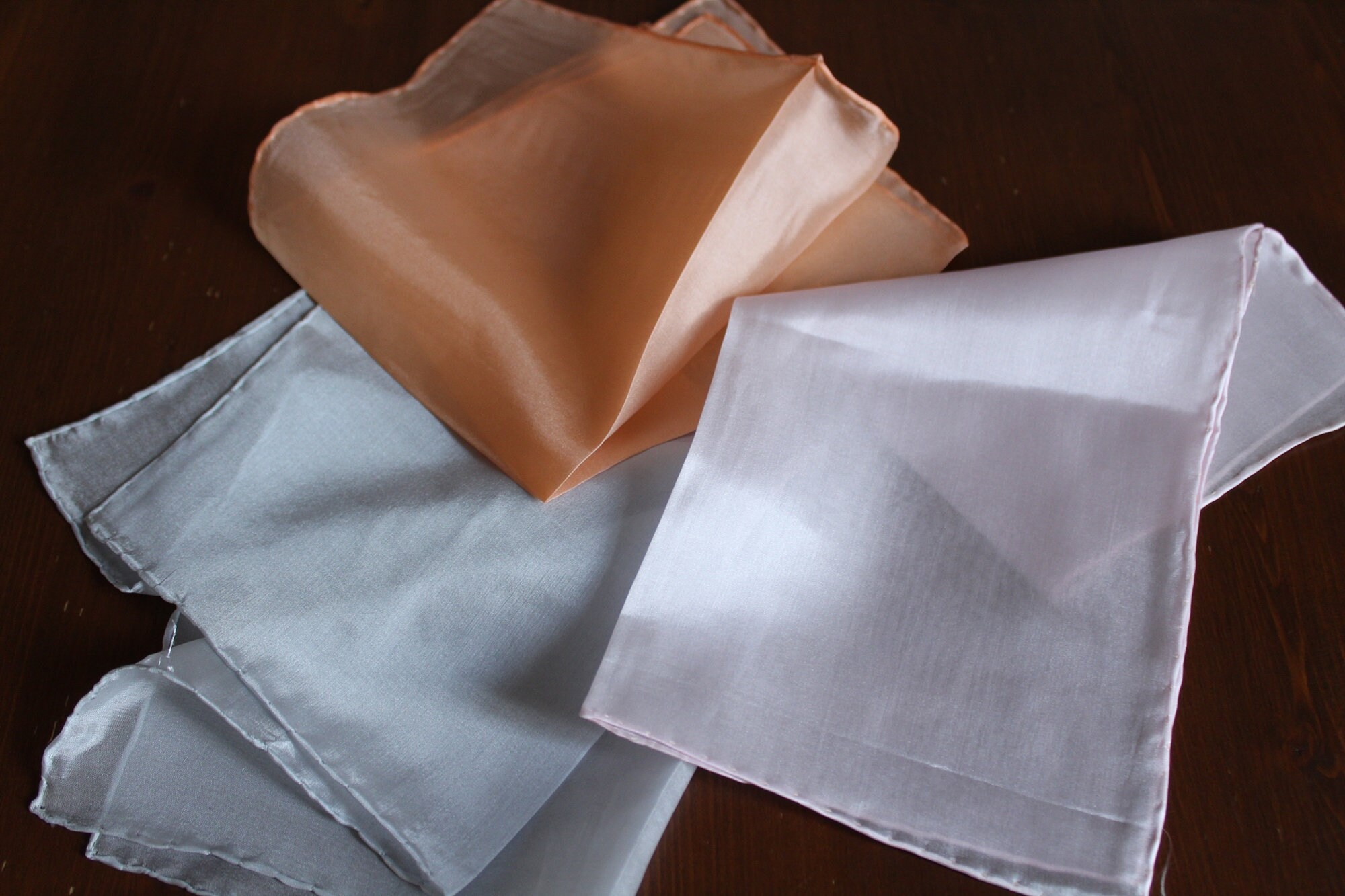 Mini play cloths silk scarf 3 piece set pastel