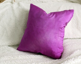 Cushion cover purple silk cushion cover sofa cushion hand-colored