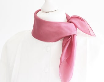 small pink scarf made of silk silk scarf Nicky towel children's towel