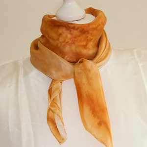 Scarf Dune made of silk silk scarf hand-painted gift women grandma mom