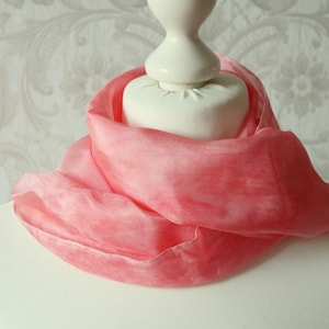 pink silk scarf scarf silk fantasy handmade