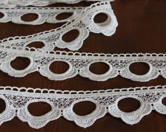 white border lace 5 cm wide crochet look