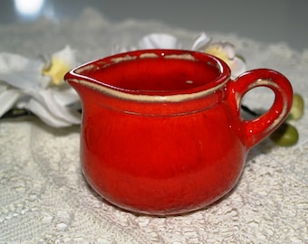 Cream jug small red milk jug ceramic Red