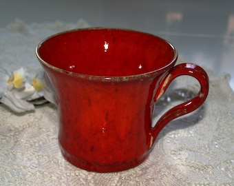 Cup red pot very large pottery red poppy seed tableware series