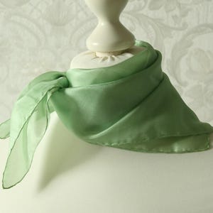 small green silk scarf Nickituch silk scarf