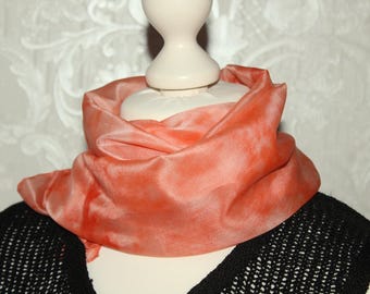 Silk scarf orange scarf silk handmade