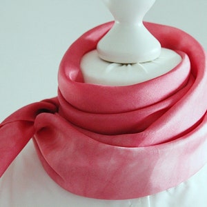 Silk scarf 90 x 90 cm old pink scarf silk gift women
