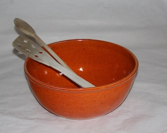 stor salladsskål, salladsrätt, skål, keramik, keramik, apelsin, porslin, handgjord, keramik