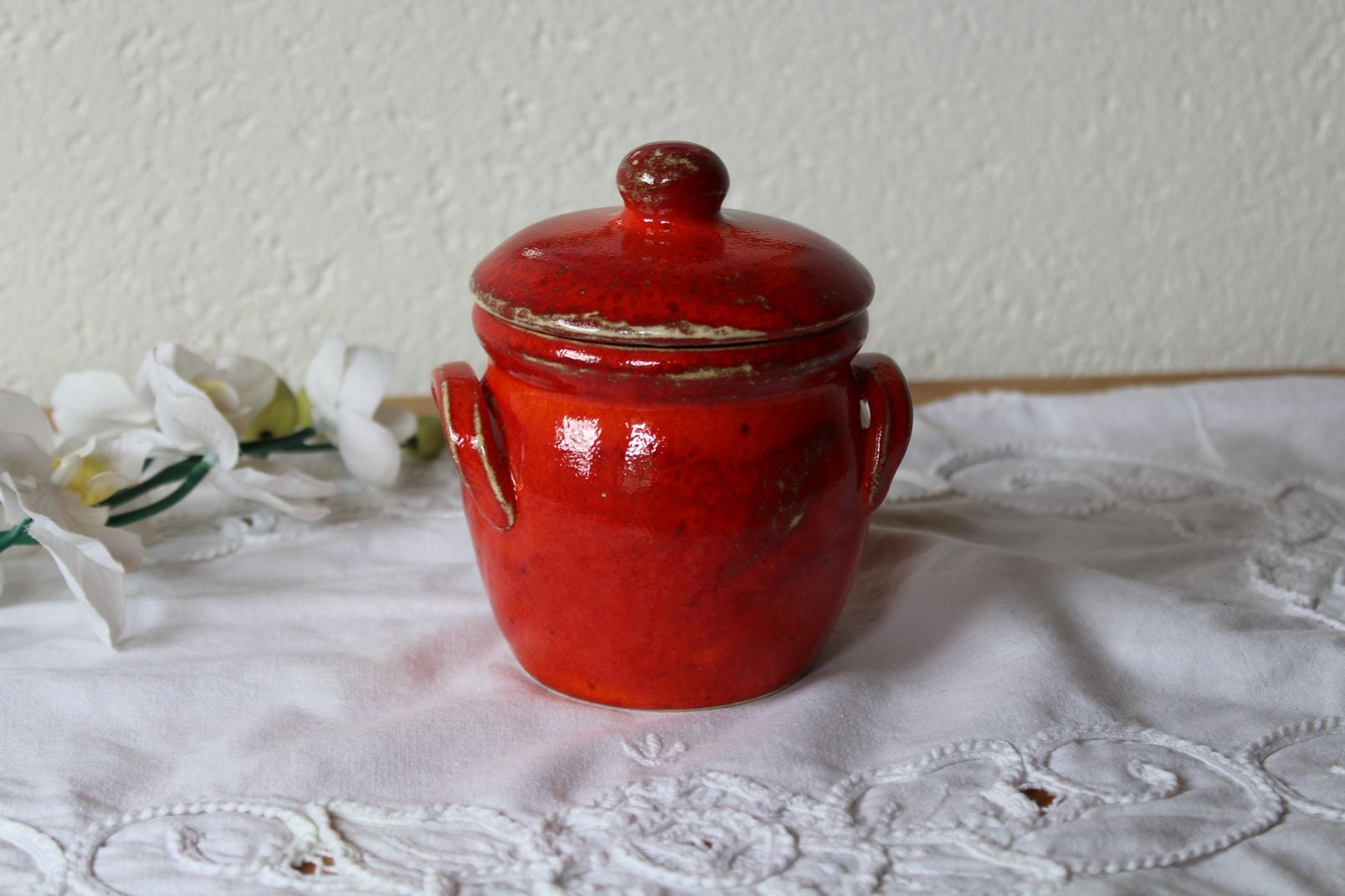 small storage pot storage jar ceramic red pottery