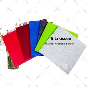 Felt seat cushion, choice of size and colors