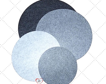 Filz Untersetzer KREIS, 4 Größen, 31 Farben, Glasuntersetzer, Platzset, Tassenuntersetzer, Tischset