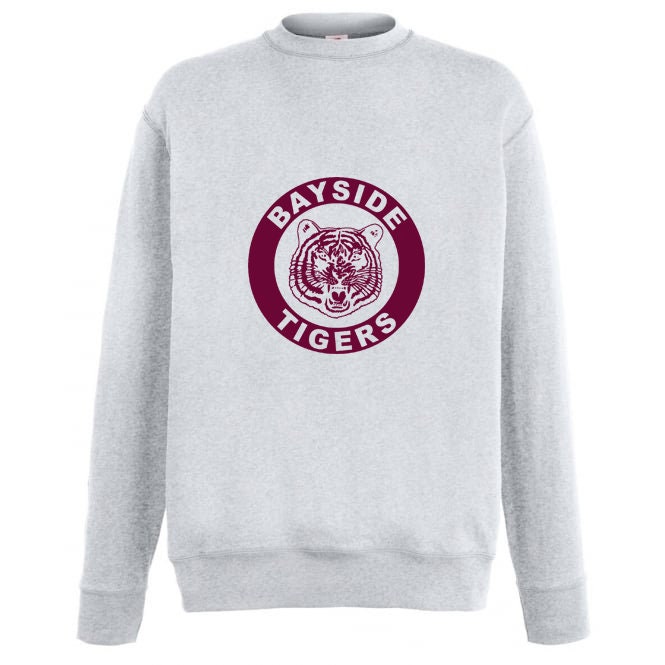 Grey Bayside Tigers lightweight sweatshirt Saved by the Bell