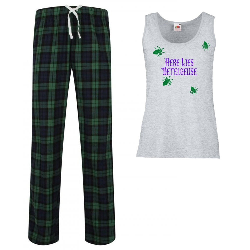 Adult Pj s Pyjamas Here Lies Beetle Vest or Tee Top Pants or Shorts Etsy Canada