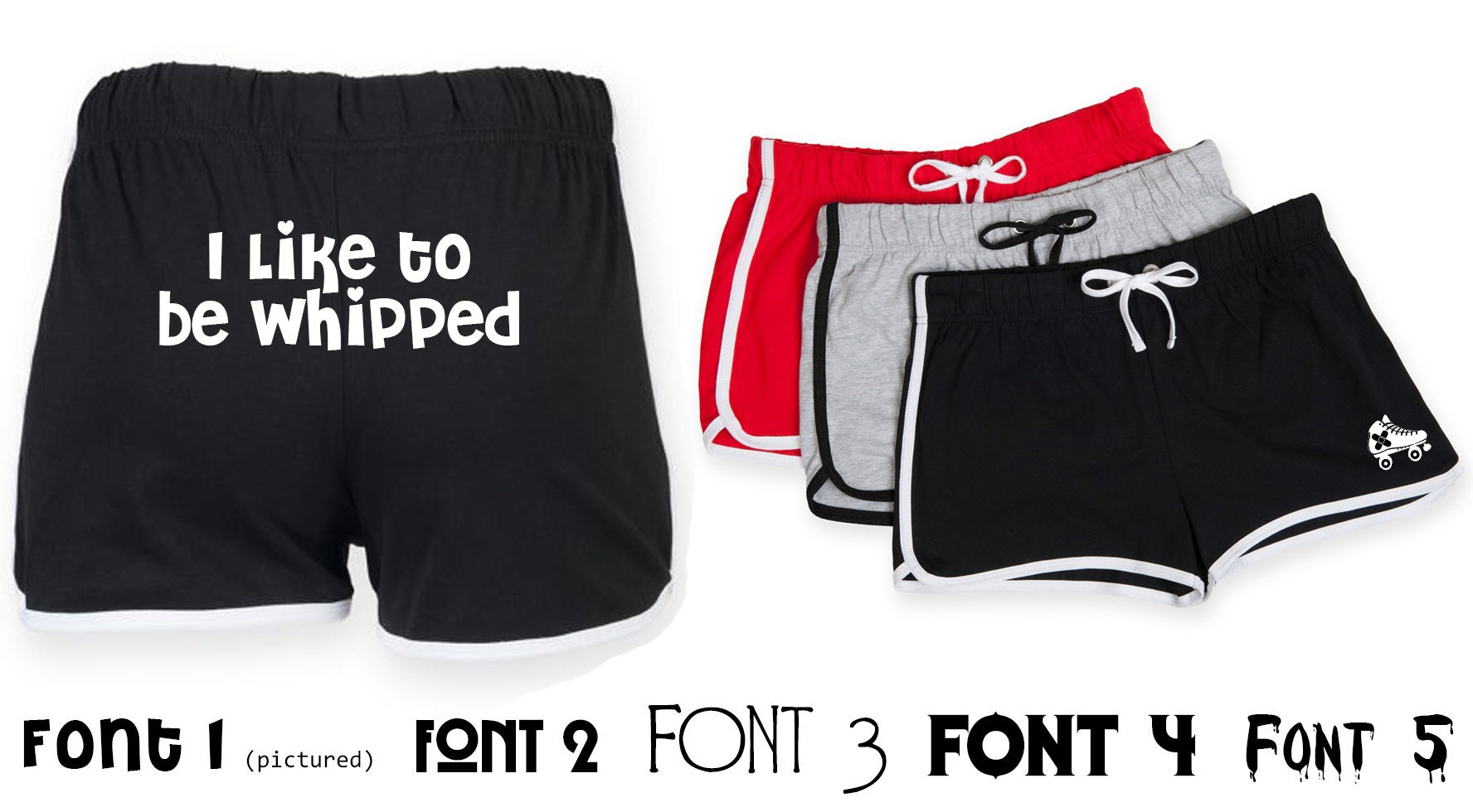 Personalised Roller Derby Shorts With Stripe Black Navy Grey Etsy UK