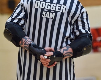 Roller Derby Referee top. Striped Ref top with name on back. officials