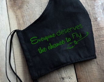 Wicked, Everyone deserves a chance to fly, musical Theatre 3 layer face mask