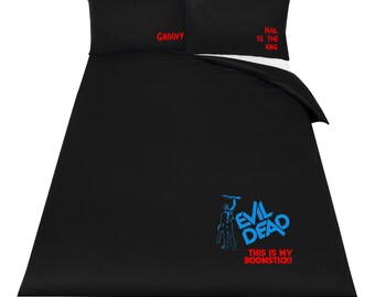 Evil Groovy Boomstick Black Bedding duvet set Double King