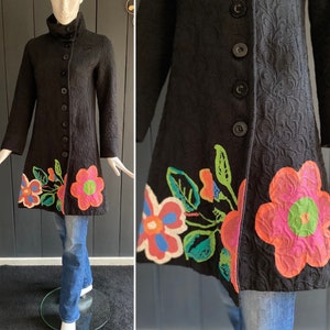 Vintage Y2K mid-season jacket inspired by the 1970s from the Desigual brand, size 34/36/X/S