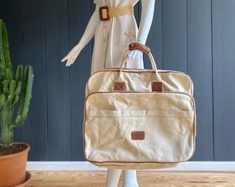 Vintage 80s Crossbody Travel Bag Multi-pocket Military