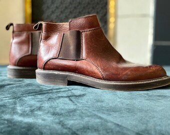 bottines homme cuir vintage