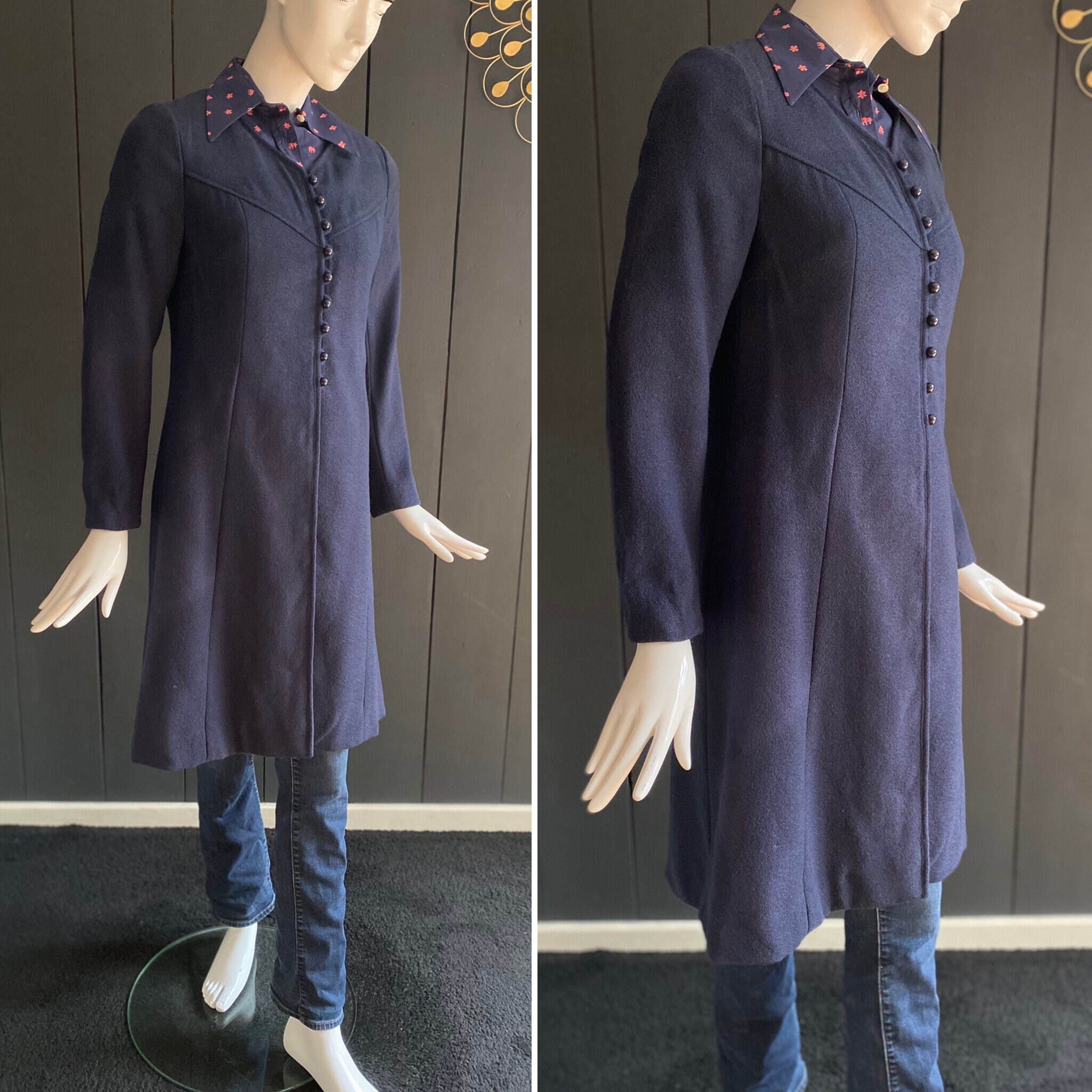 ジャケット・アウター 60s 70s  NAVY \"WATCH COAT\" 1960s Navy Coat - Etsy