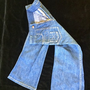 Adorable paire de jeans enfant vintage 70s pattes d'éléphant T 4/5 ans image 5