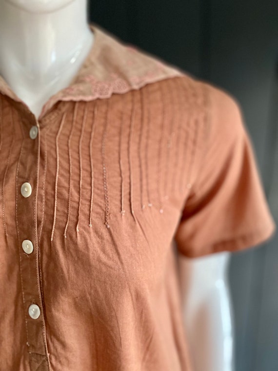 Pull Vintage René Derhy Femme - Blanc, Manches Courtes, Coton - Style Années 80, Taille L