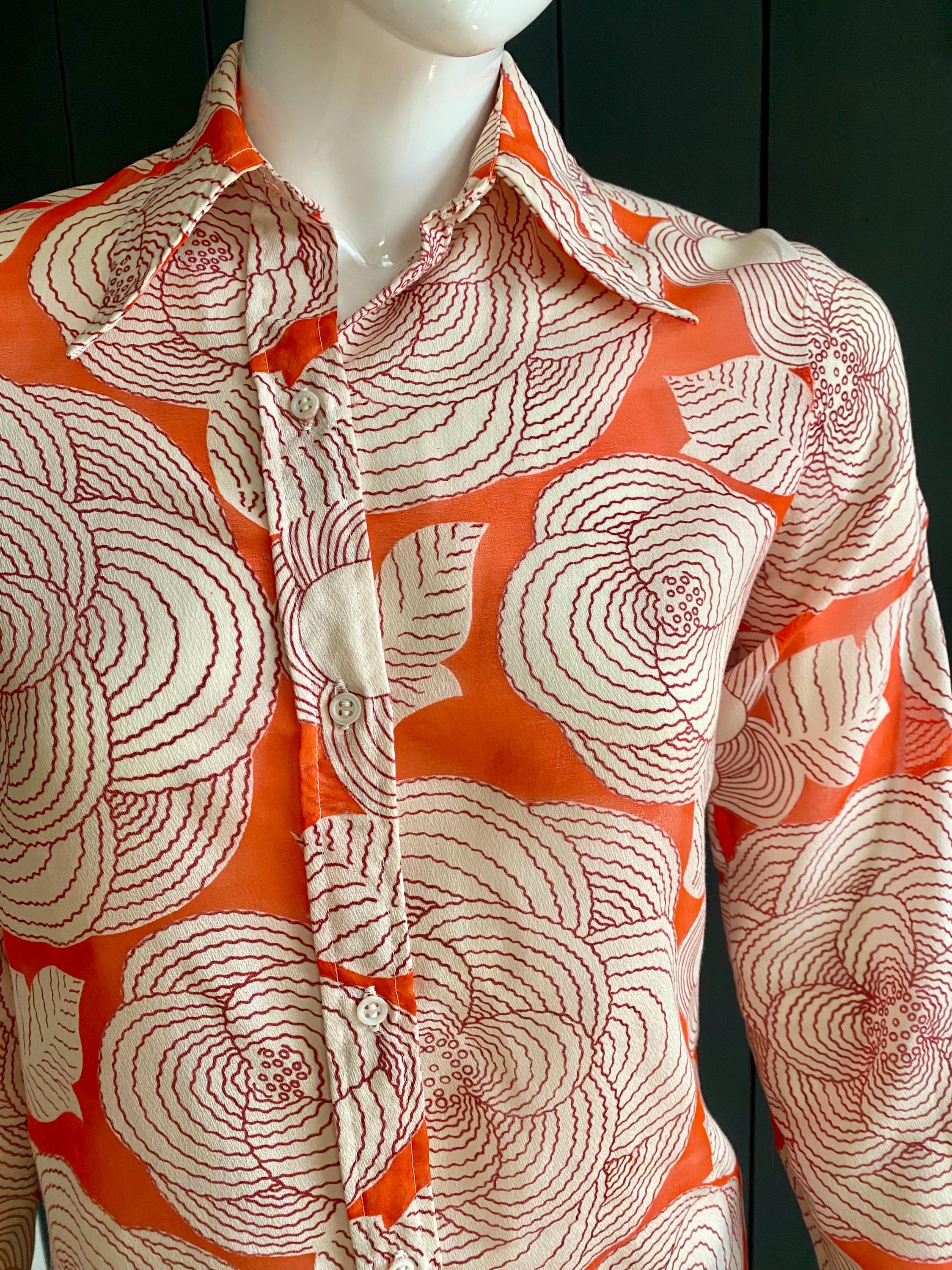 Chemise à imprimé vintage France