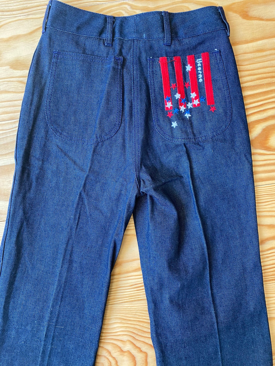 Vintage Elephant Leg Jeans 70s in Thick Denim Never Worn With Etsy
