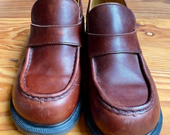 Rare!Adorable Doc Martens vintage 90s chunky loafers Leather loafers with heels Size UK 6/FR 39.5