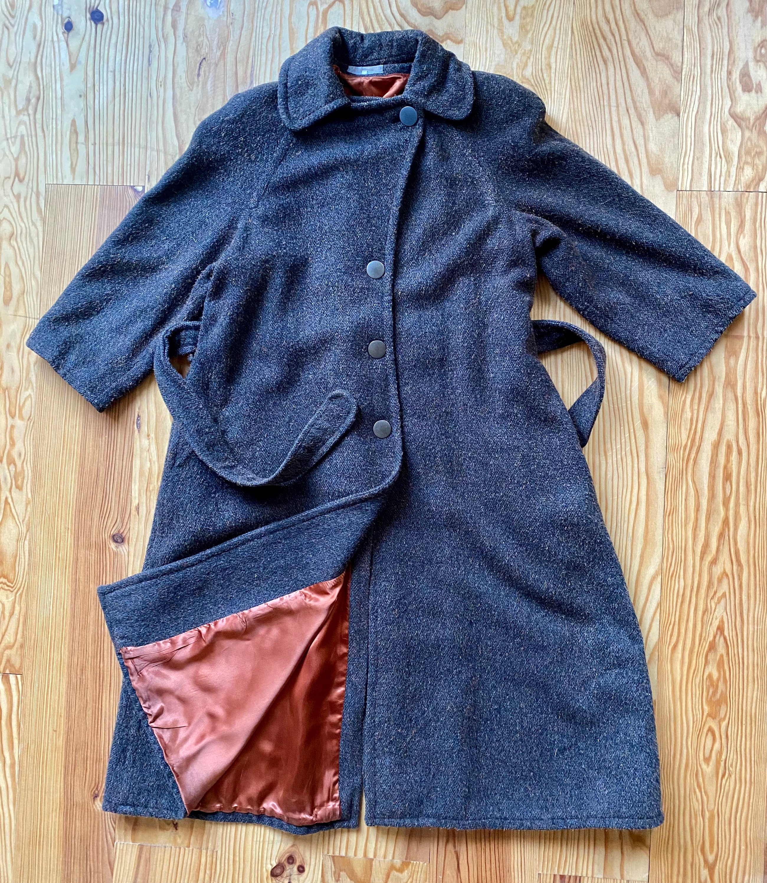 Chantal Thomass, Superb Vintage 80/90s Wool Coat in Iced Brown