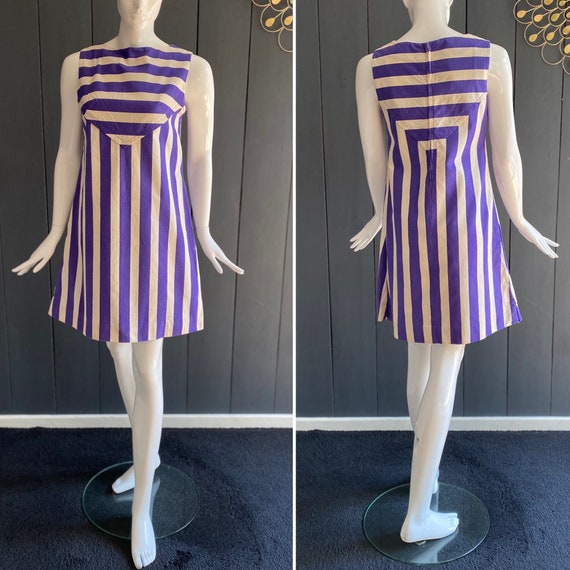 Adorable vintage 60s/Mods trapeze dress in thick c