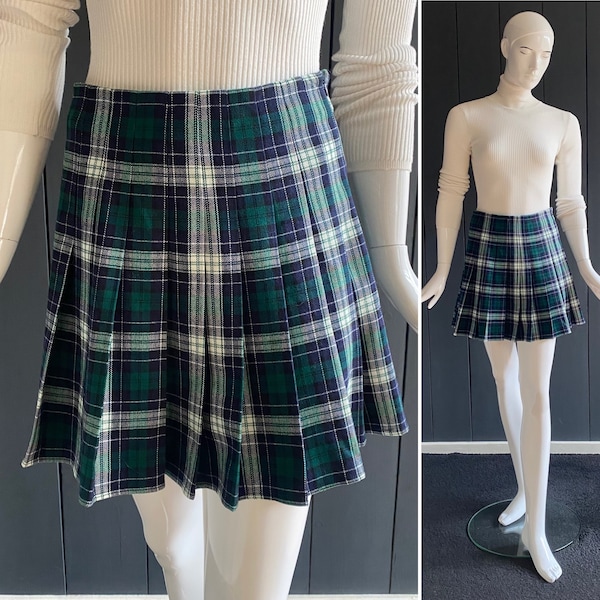 Jupe écossaise plissée style Kilt/Preppy inspiration années 1960 Taille 36/38