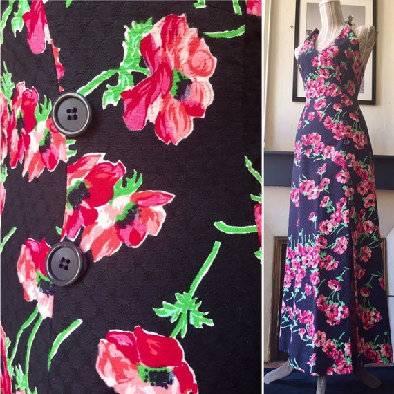 Sublime vintage 70s printed cotton printed cotton