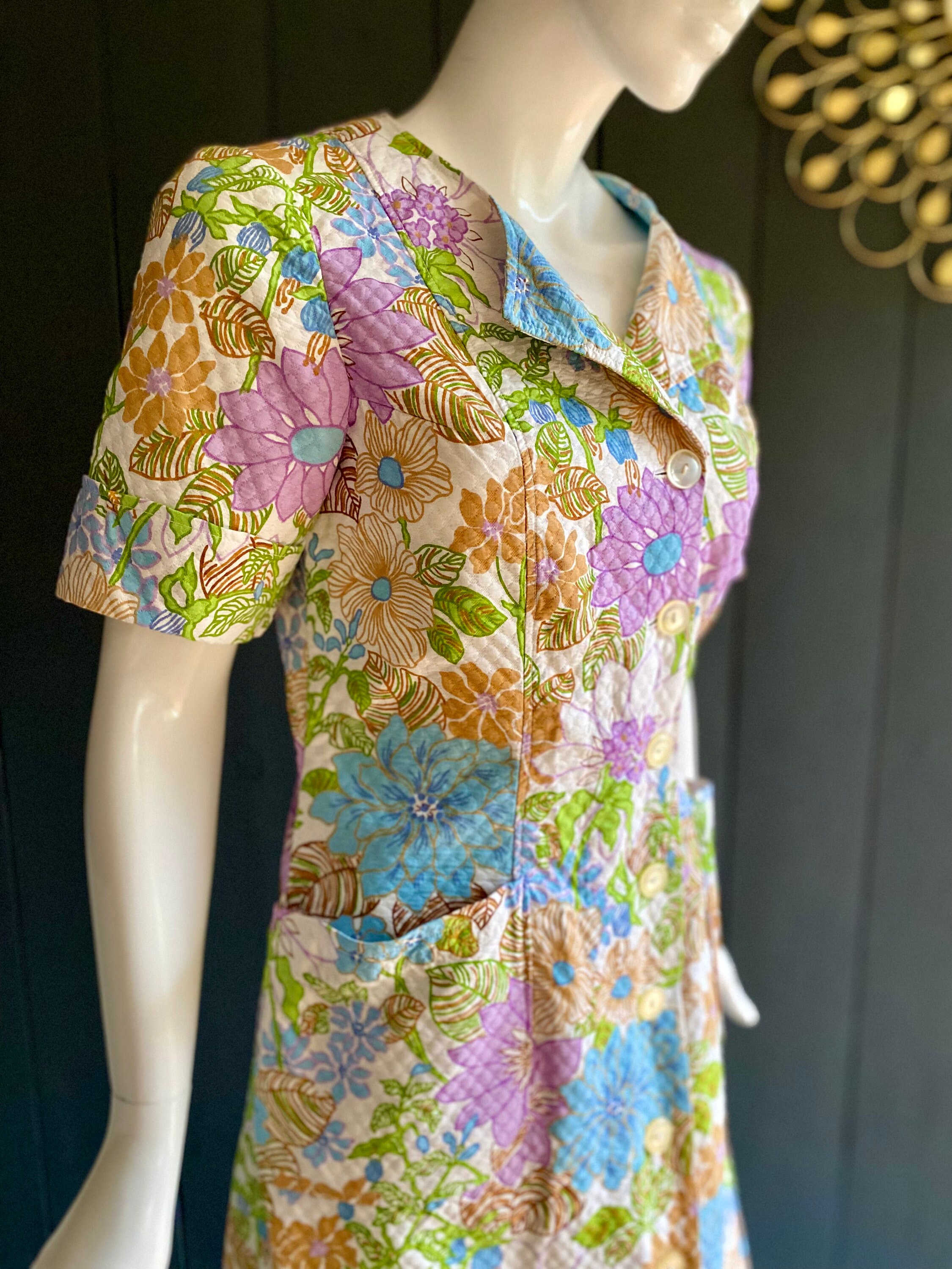 Robe Vintage Années 60 Rétro Taille 38/40 - Occasion Très Bon état