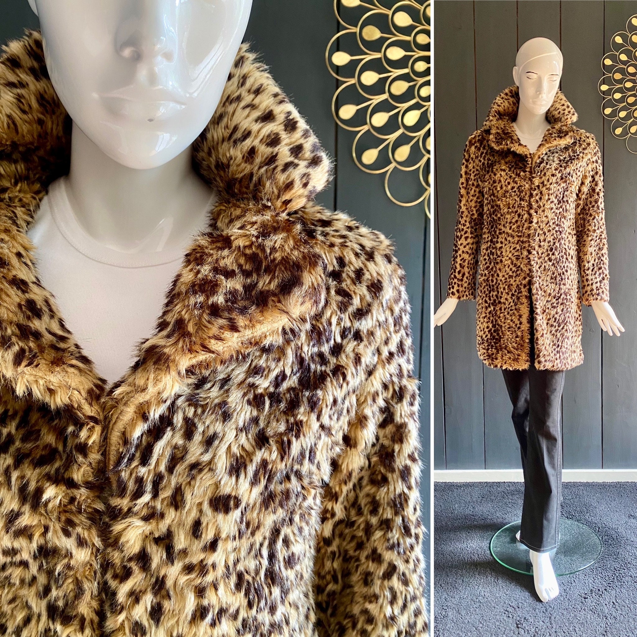 Vintage Y2K 1970s Inspired Lightweight Faux Leopard Fur Vintage Y2K 1970s Inspired Lightweight Faux Leopard Fur