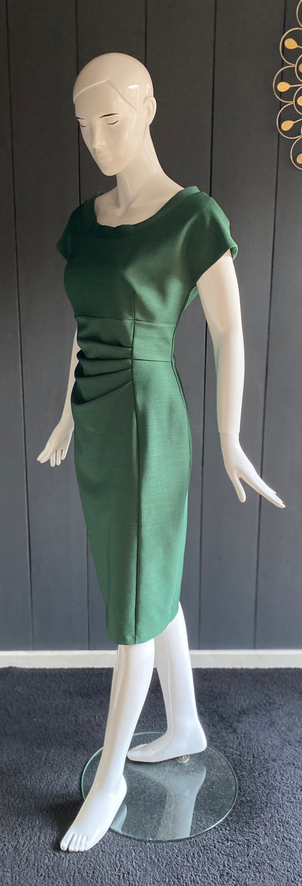 corset dress emerald green Emerald Green Tulle Corset Top Formal Midi Dress main image 0