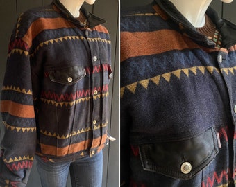 Superb Men's/unisex Vintage 90s Cotton Fleece Jacket With