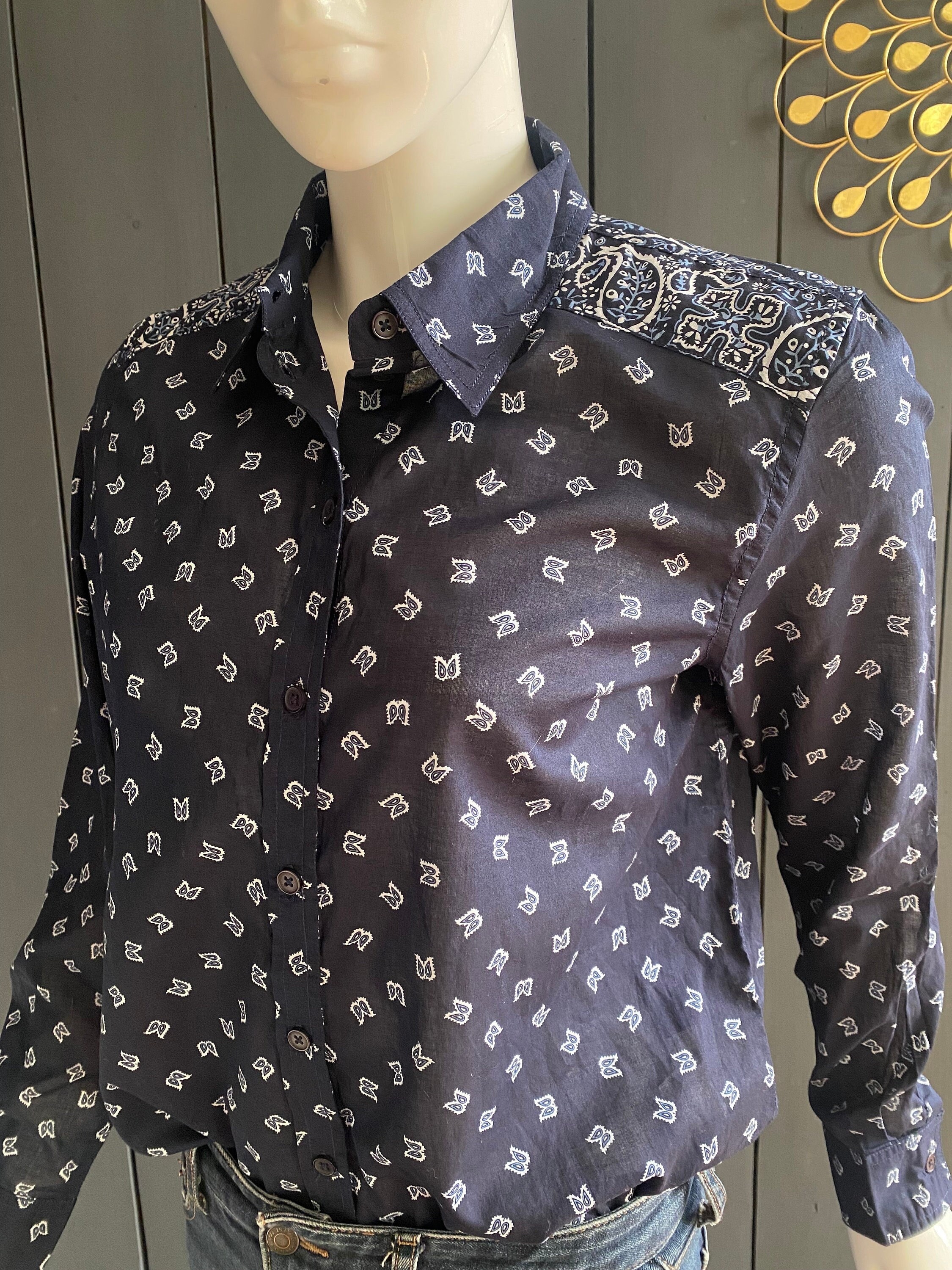 Camicetta da donna Monoprix in cotone biologico in blu navy