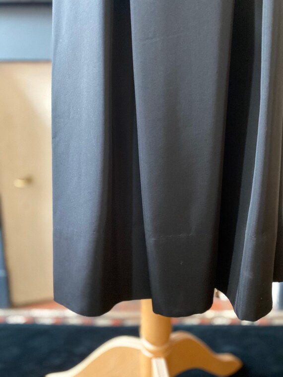 Vintage 60s handmade corolla skirt, black, satin … - image 7