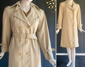 Vintage 60s Light Beige Trench Coat With Matching Belt Size 36 38 S M Etsy
