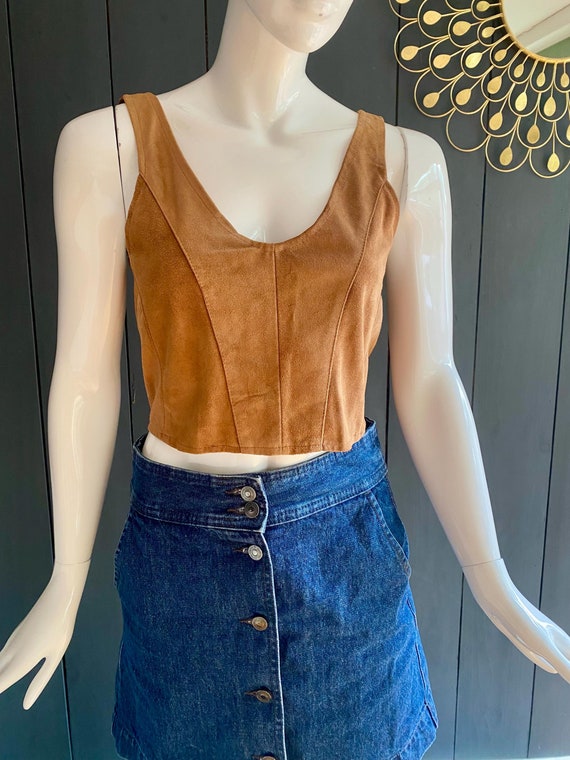 Vintage 70s Suede Corset Top/bustier Size 36/38 - Etsy
