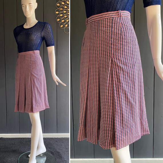 Vintage 60s hand-sewn skirt flared cut with hollo… - image 3