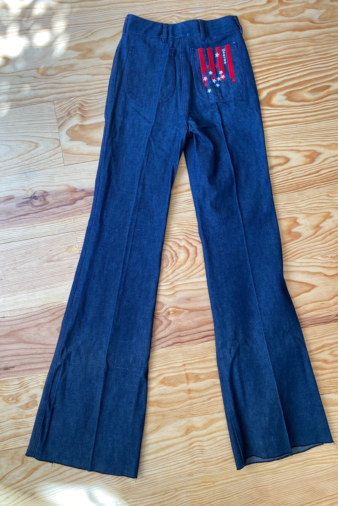 Vintage Elephant Leg Jeans 70s in Thick Denim Never Worn With Etsy