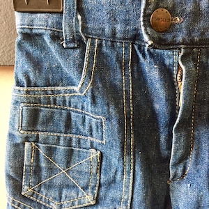 Adorable paire de jeans enfant vintage 70s pattes d'éléphant T 4/5 ans image 8