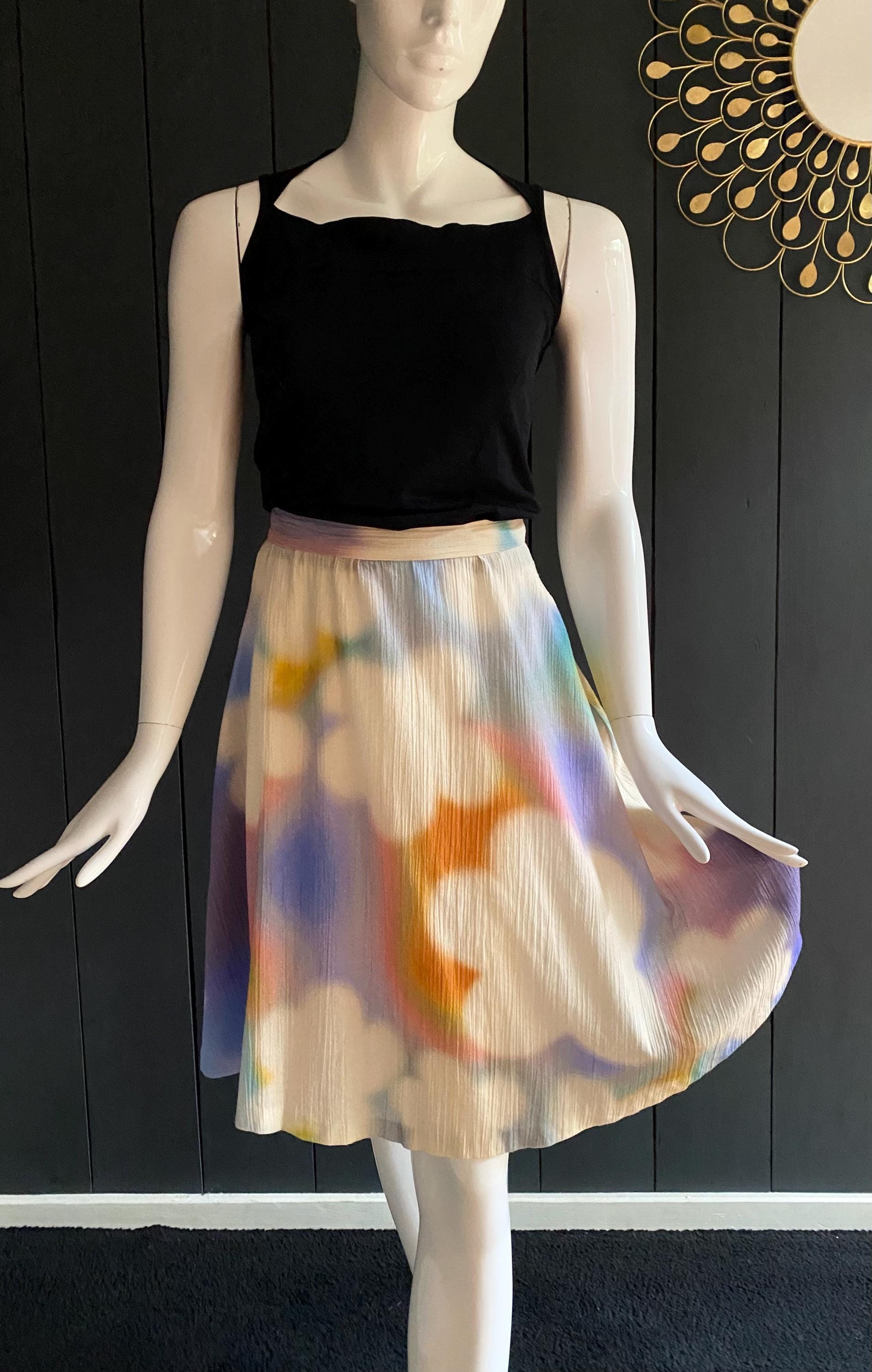 Jupe Fille été Tie Dye Grue - Vert/Blanc/Bleu - Taille M - Neuve Avec étiquette