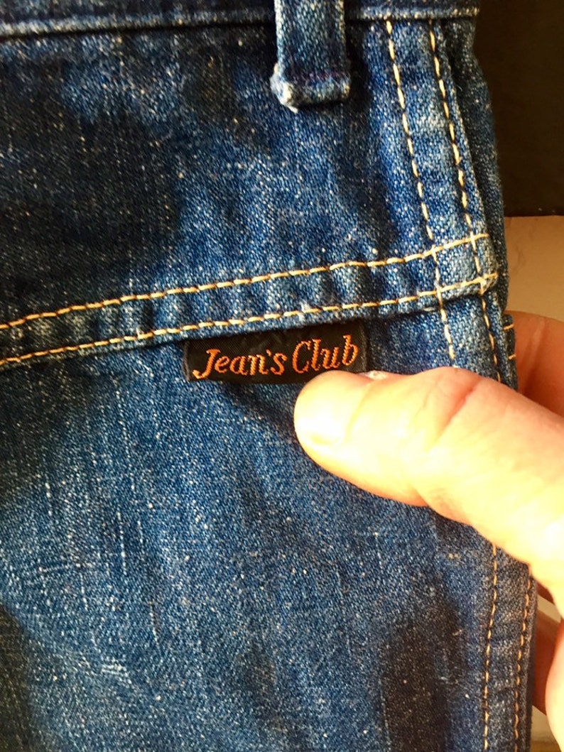 Adorable paire de jeans enfant vintage 70s pattes d'éléphant T 4/5 ans image 9