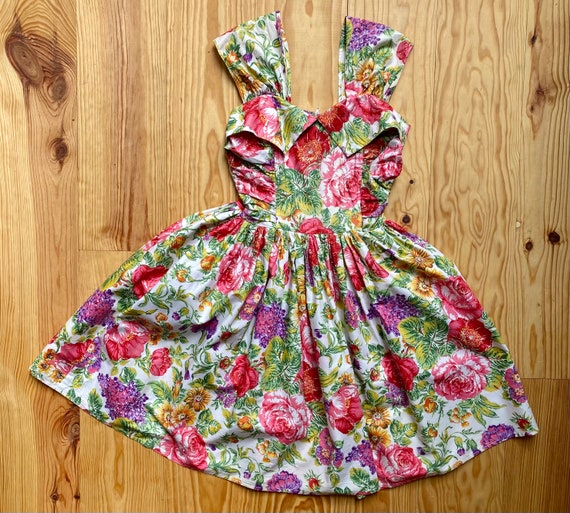 Vintage 80s dress inspired by the 1950s swing cut… - image 9