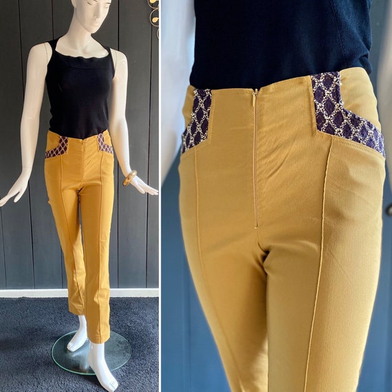 Vintage 90s Mustard Yellow Fitted Capri Cut Pants, With Stylized Pocket  Detail, T 34/36 -  Canada